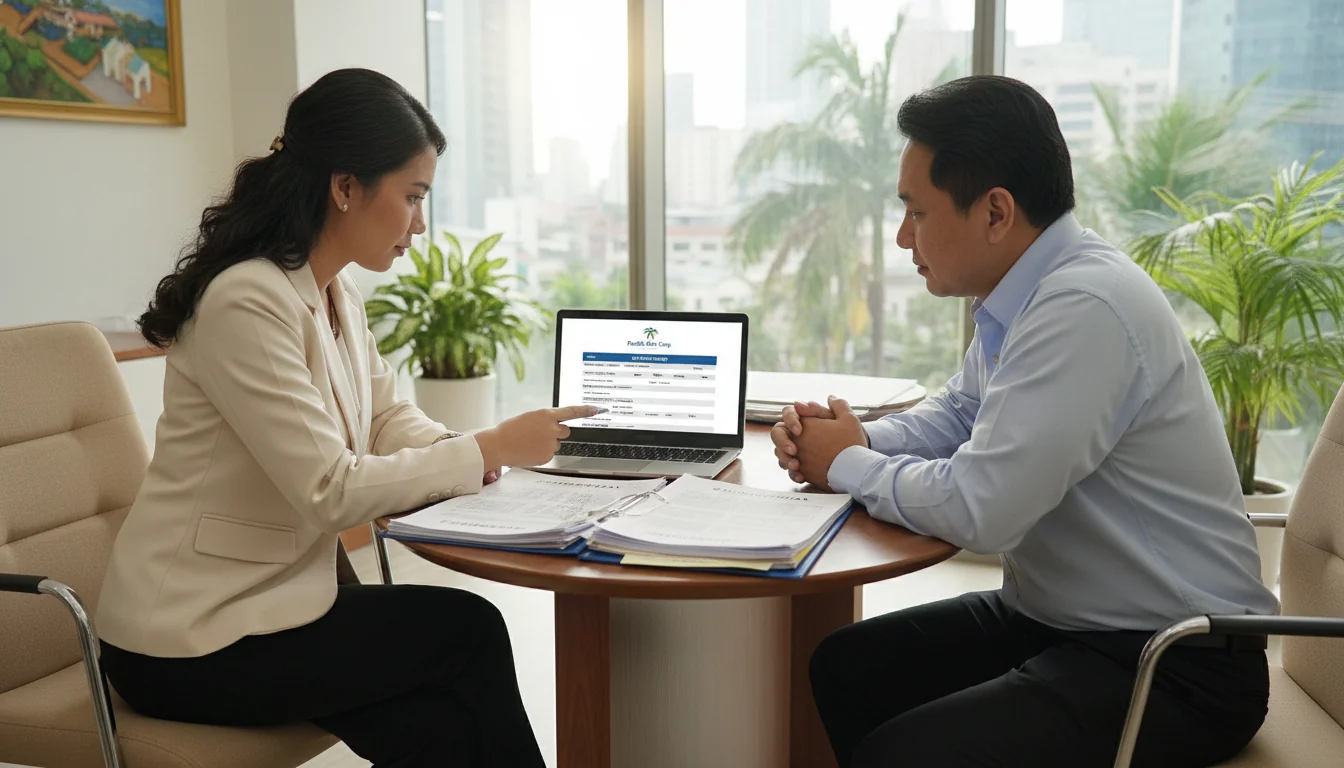 Professional conducting exit interview