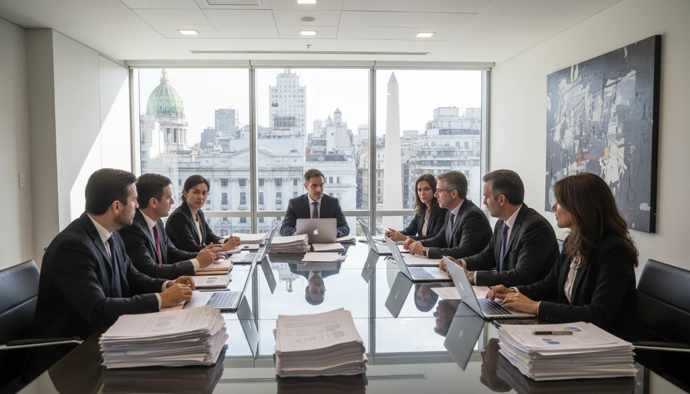Argentine corporate office meeting