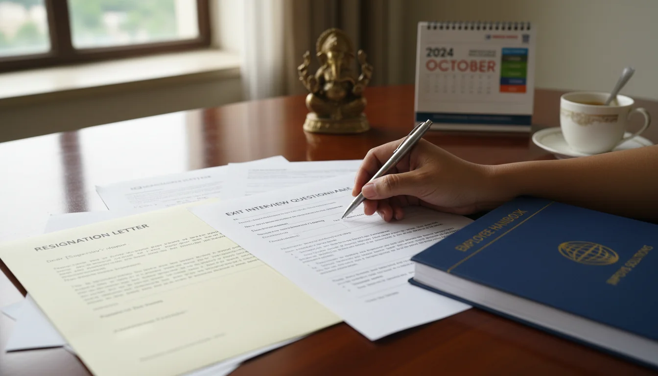 Corporate documents on office table