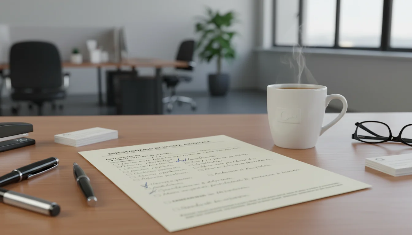 Sample exit questionnaire form