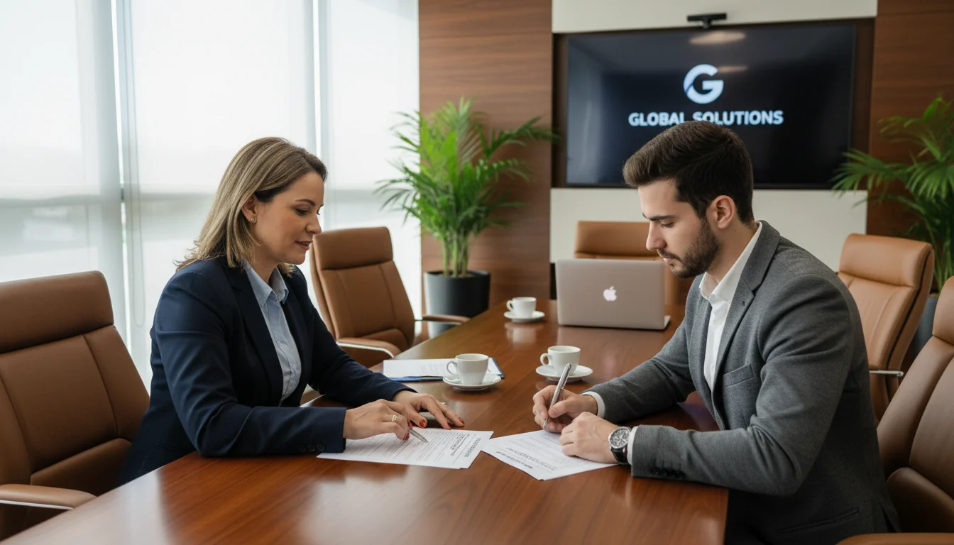 HR manager conducting exit interview