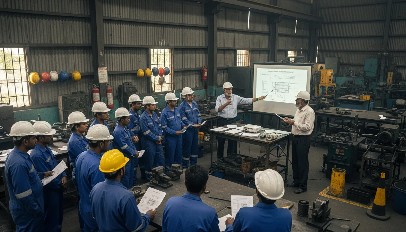 SOP training session for workers