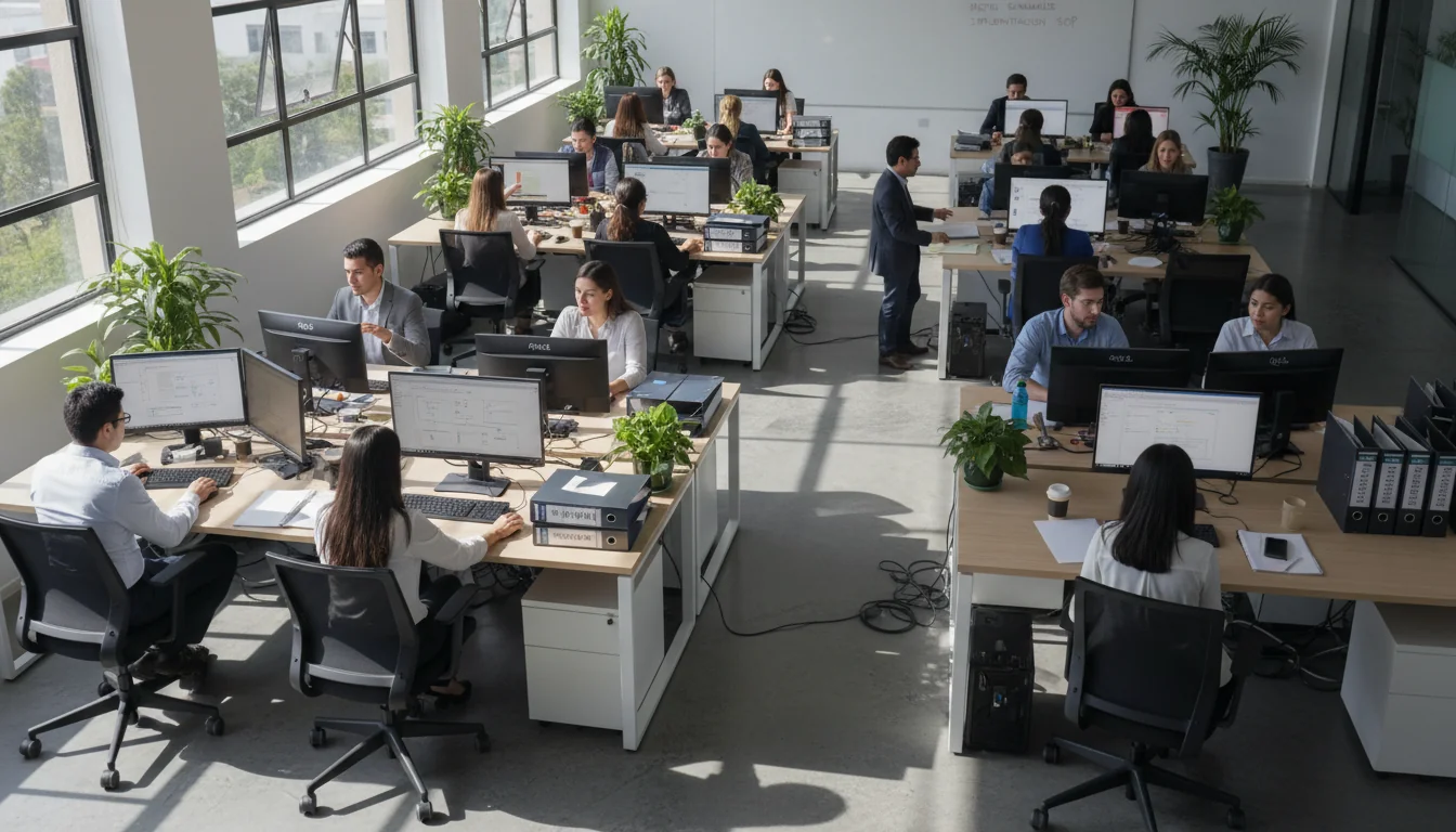 Team implementing SOP in Mexican workplace