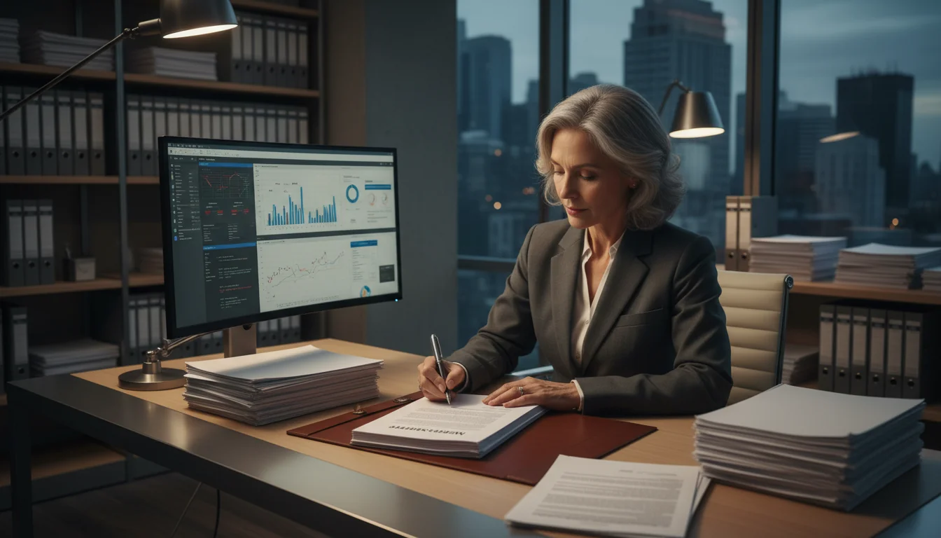 Professional signing corporate contract