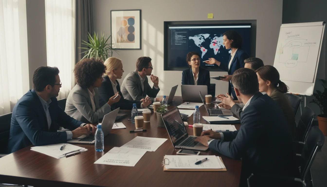 Team planning incident response strategy