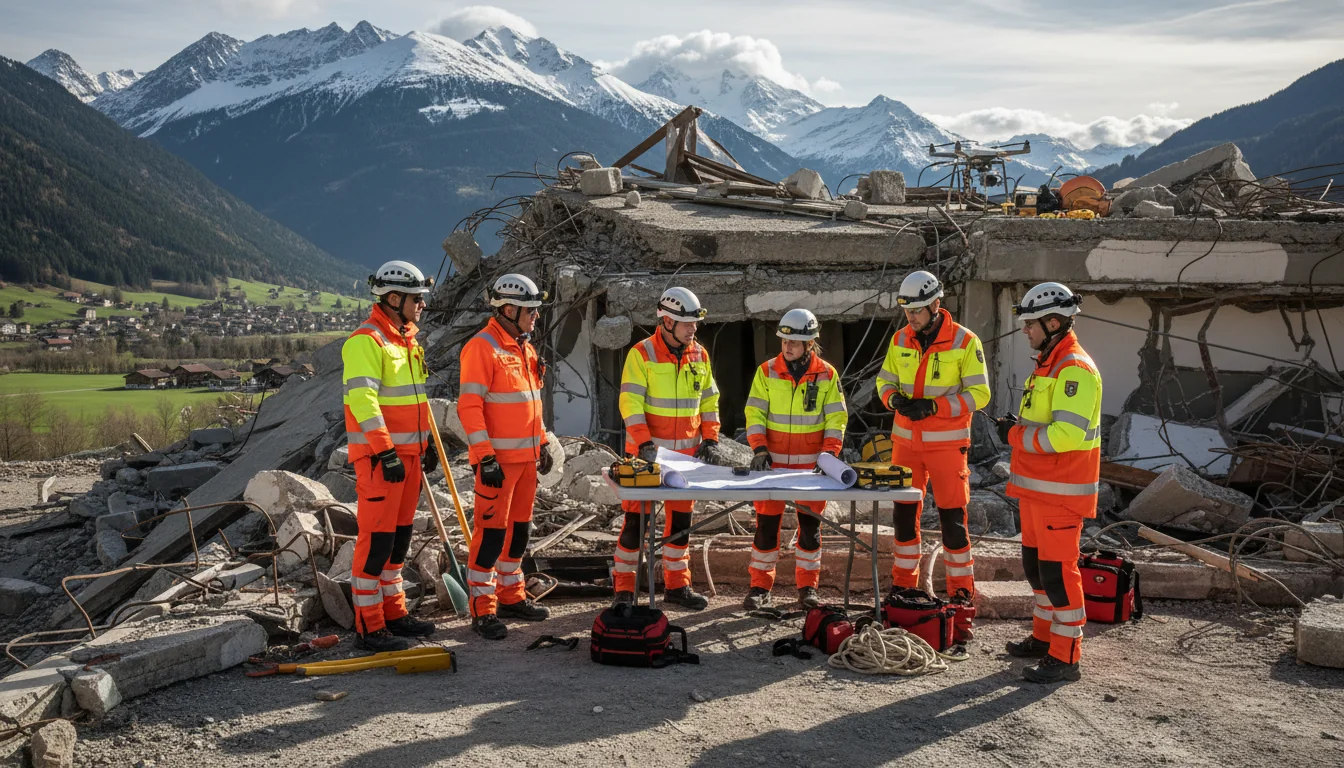 Swiss emergency team in action