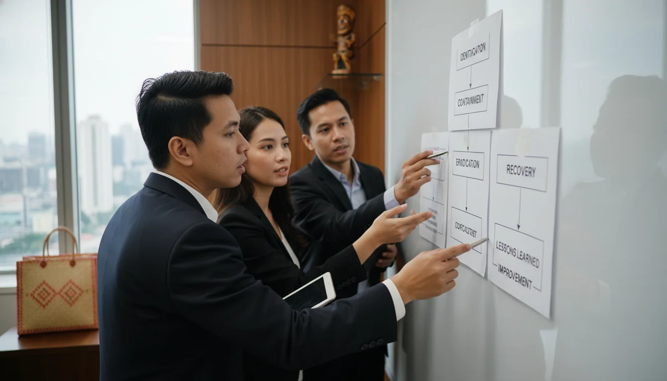 Step-by-step flowchart for incident response