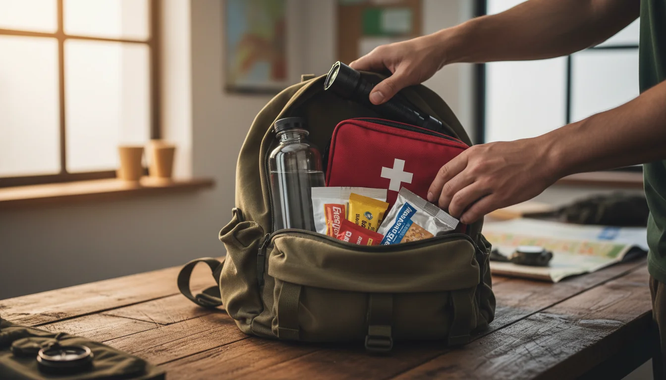 Assembling emergency supply kit