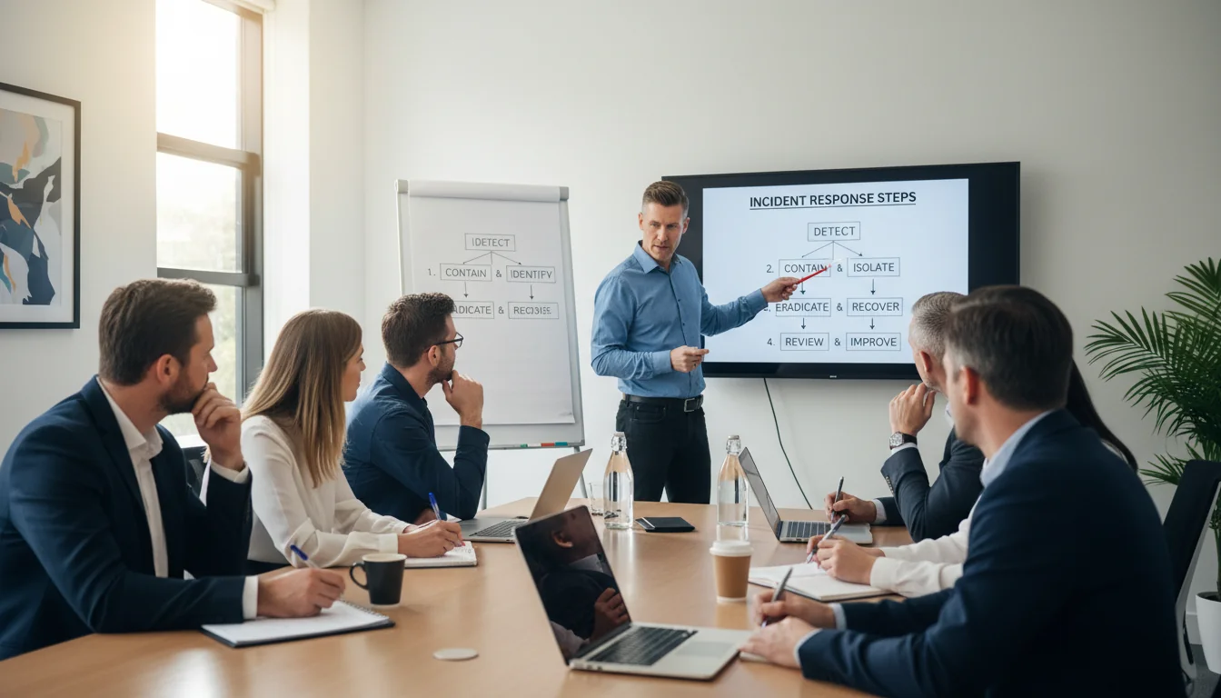 Training staff on response procedures.