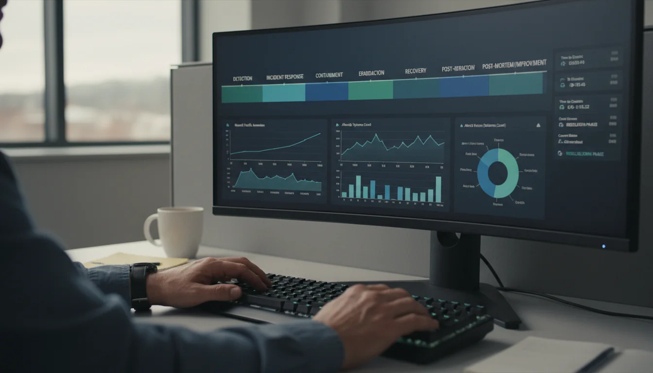 Network security incident timeline diagram