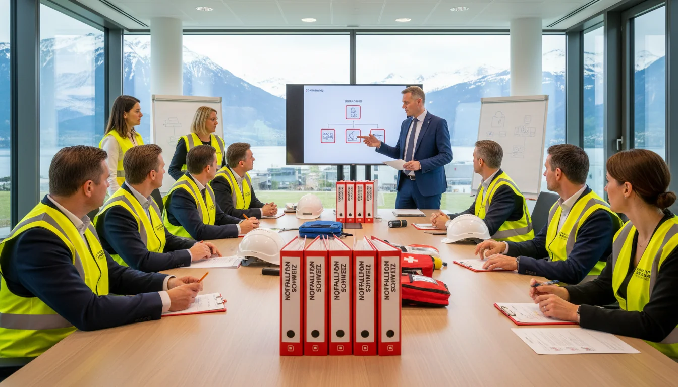 Emergency response training session.