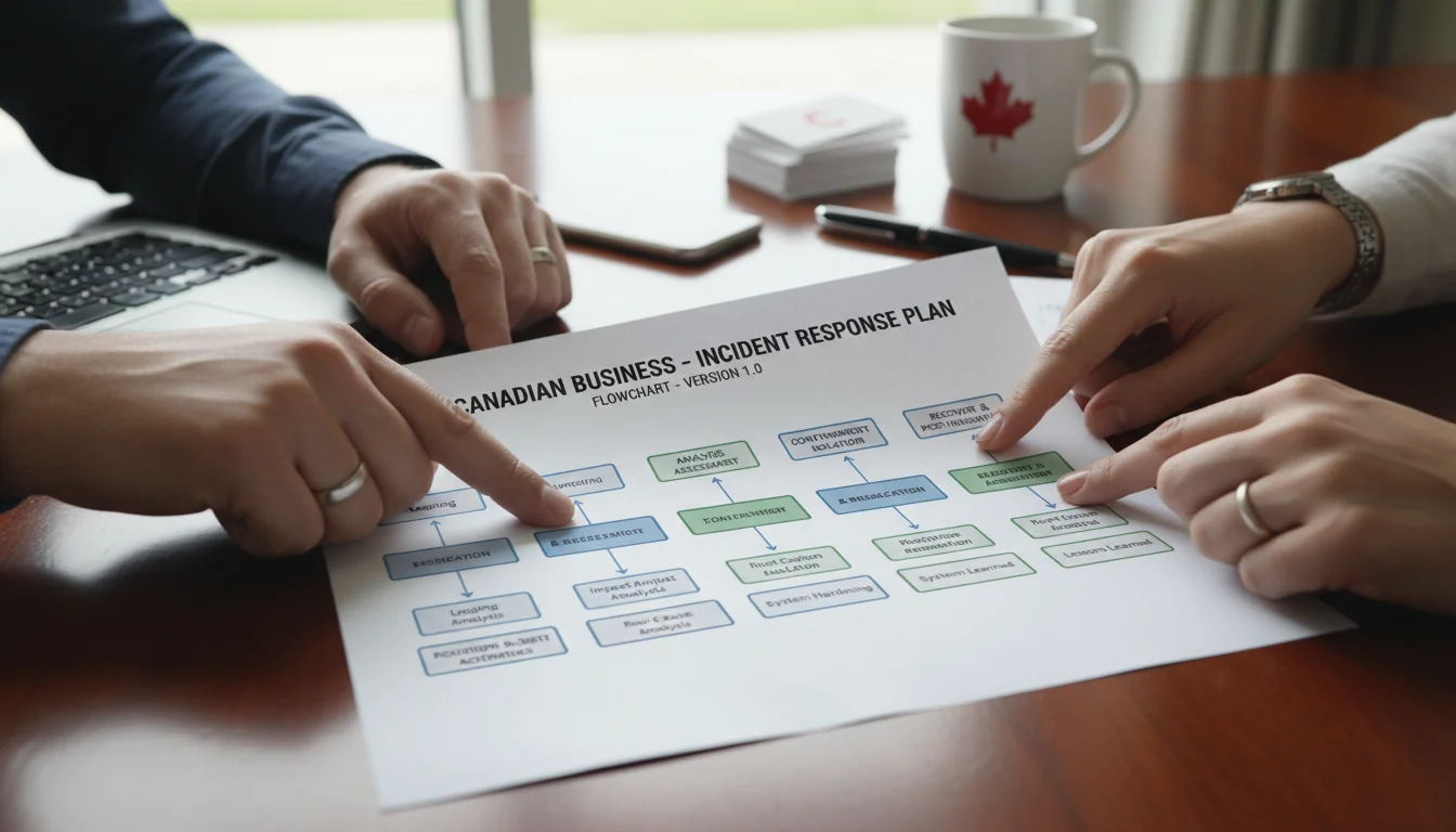 Corporate flowchart of response steps