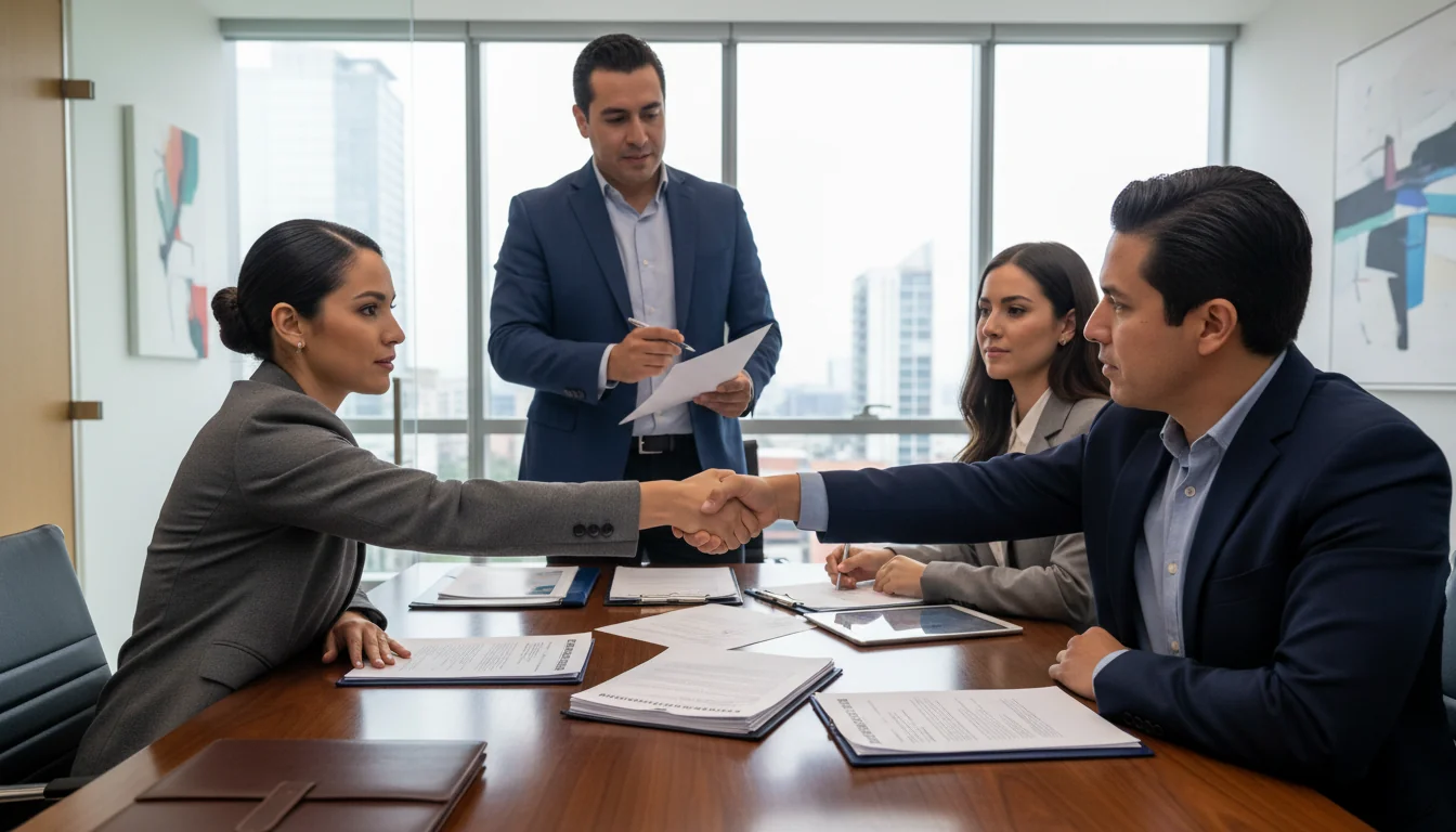 Document signing in boardroom