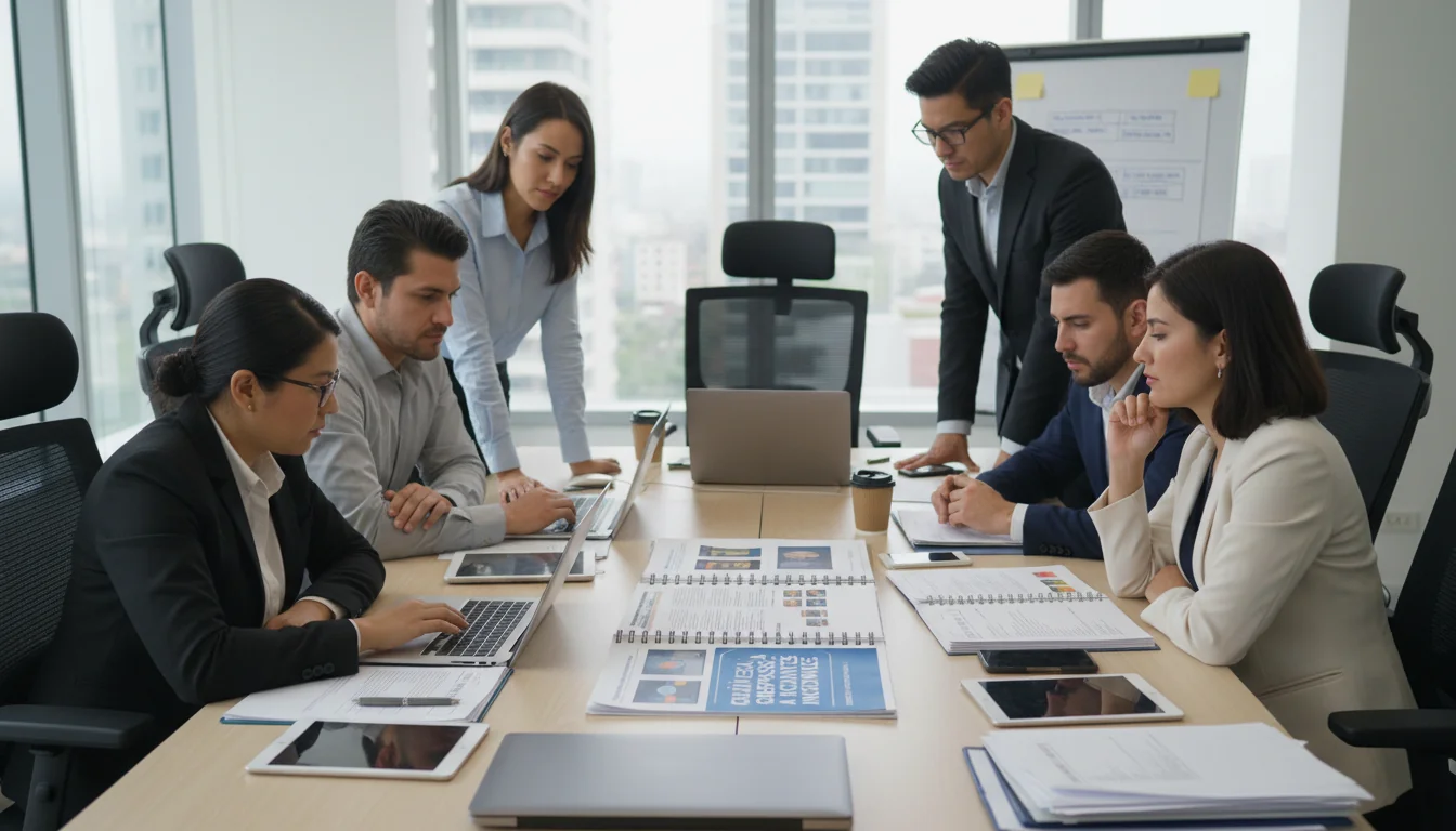 Team reviewing crisis plan