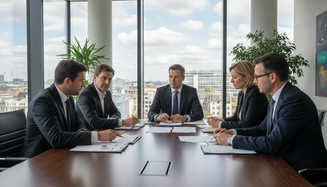 Belgian corporate office meeting