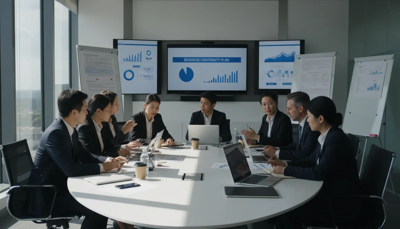 Business continuity planning team meeting