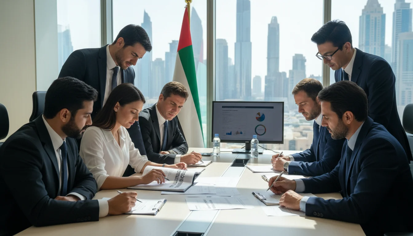 Business continuity plan meeting in UAE office