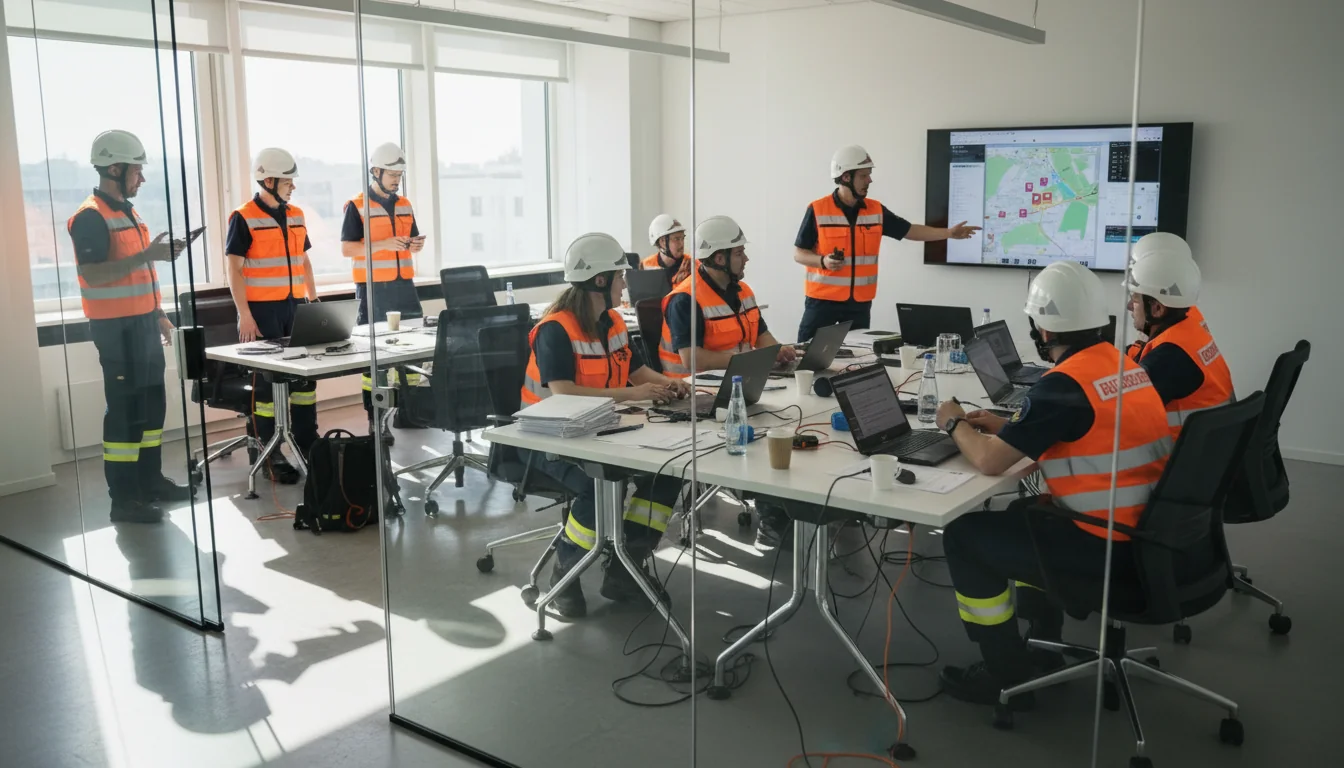 Emergency response team in action