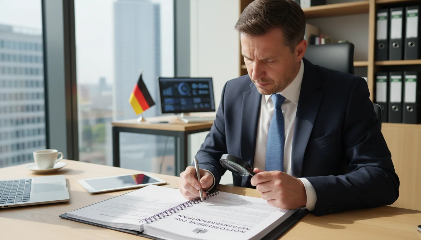 German corporate emergency plan document.