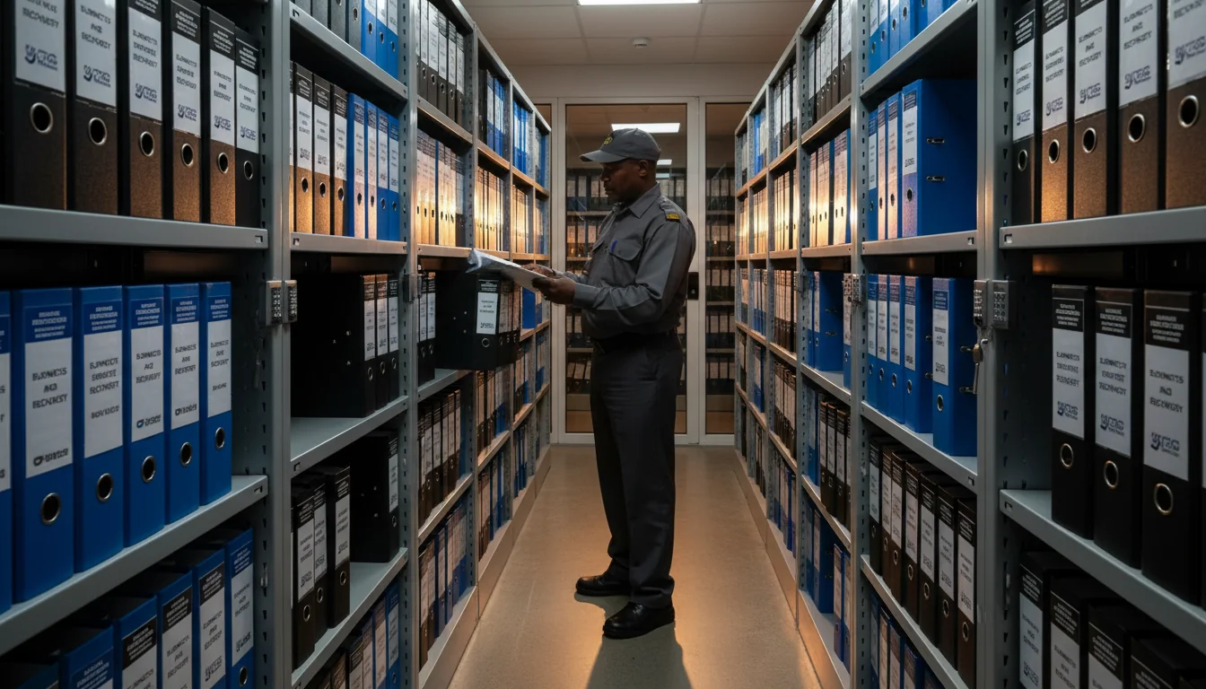 Secure vault storing continuity plans