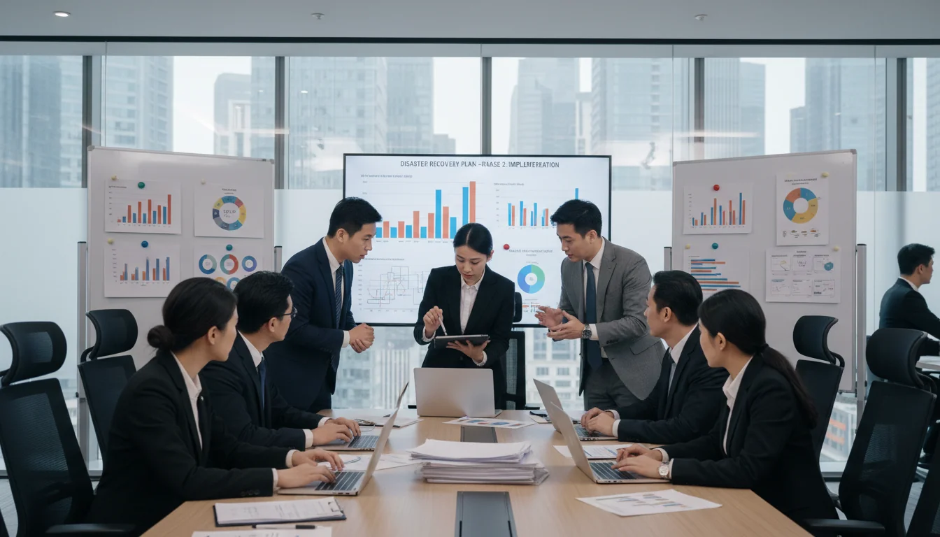 Disaster recovery team meeting.