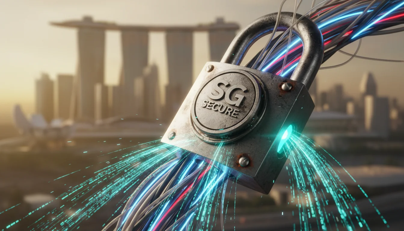 Digital lock securing national network.