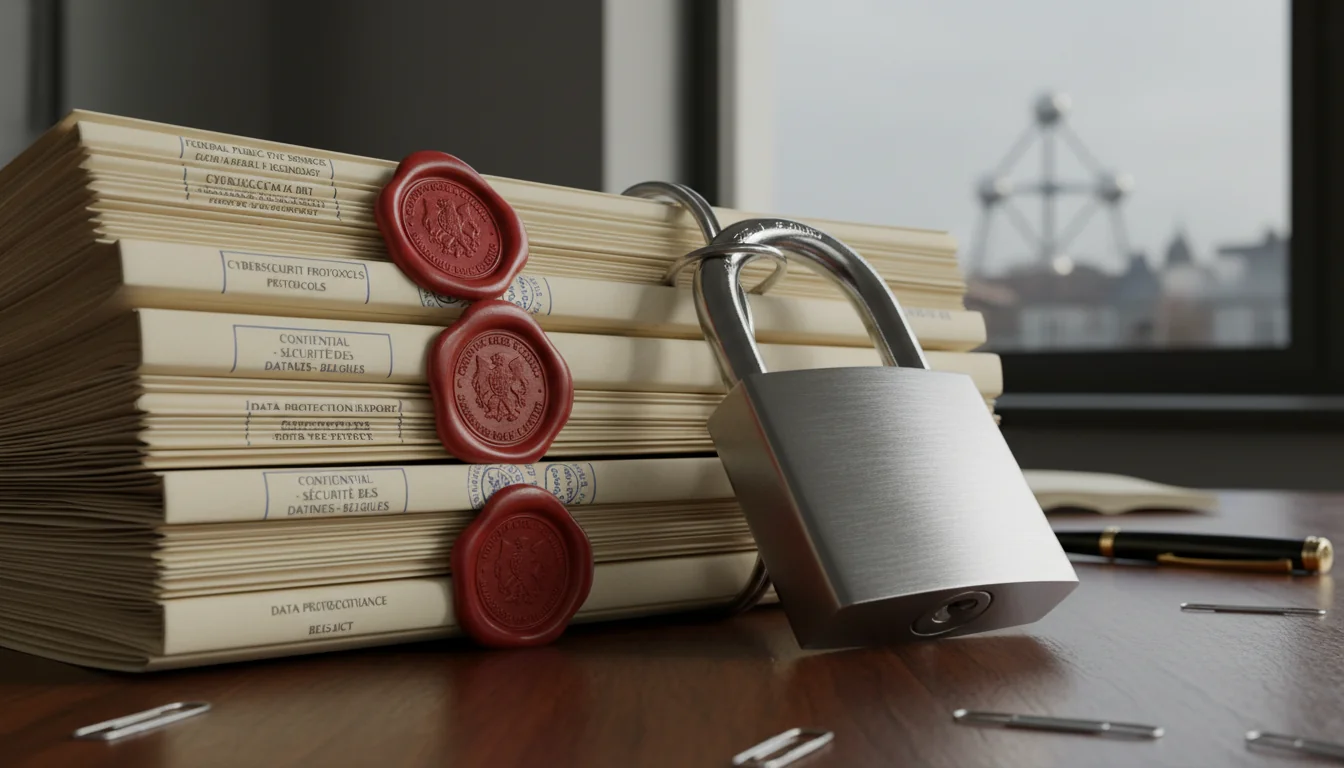 Cybersecurity lock on Belgian business files