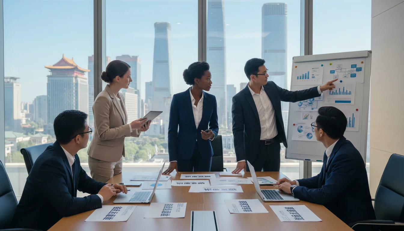 Team discussing corporate security guidelines