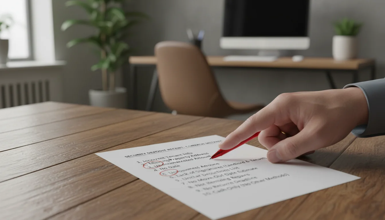 Checklist of receipt mistakes