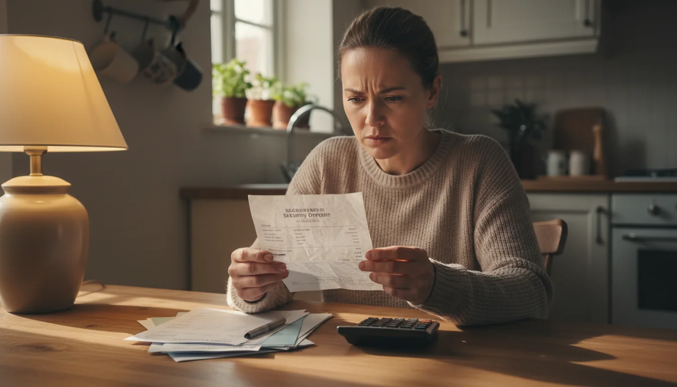 Tenant reviewing deposit receipt