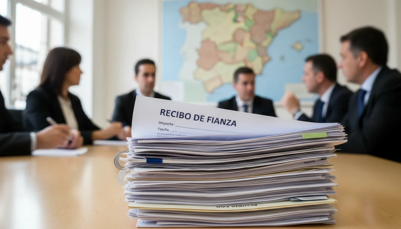 Spanish rental agreement stack