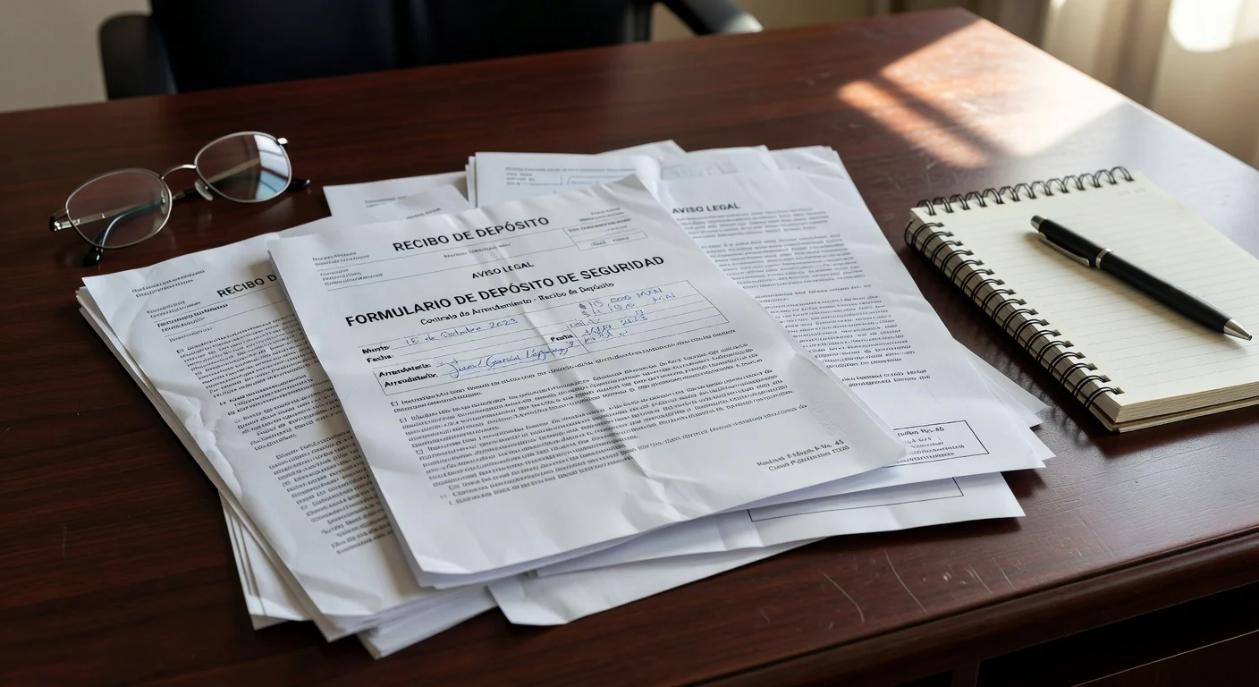 Stack of rental legal documents