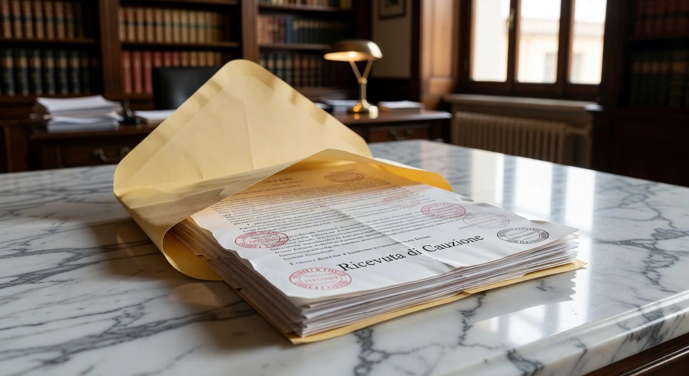 Envelope with Italian legal papers