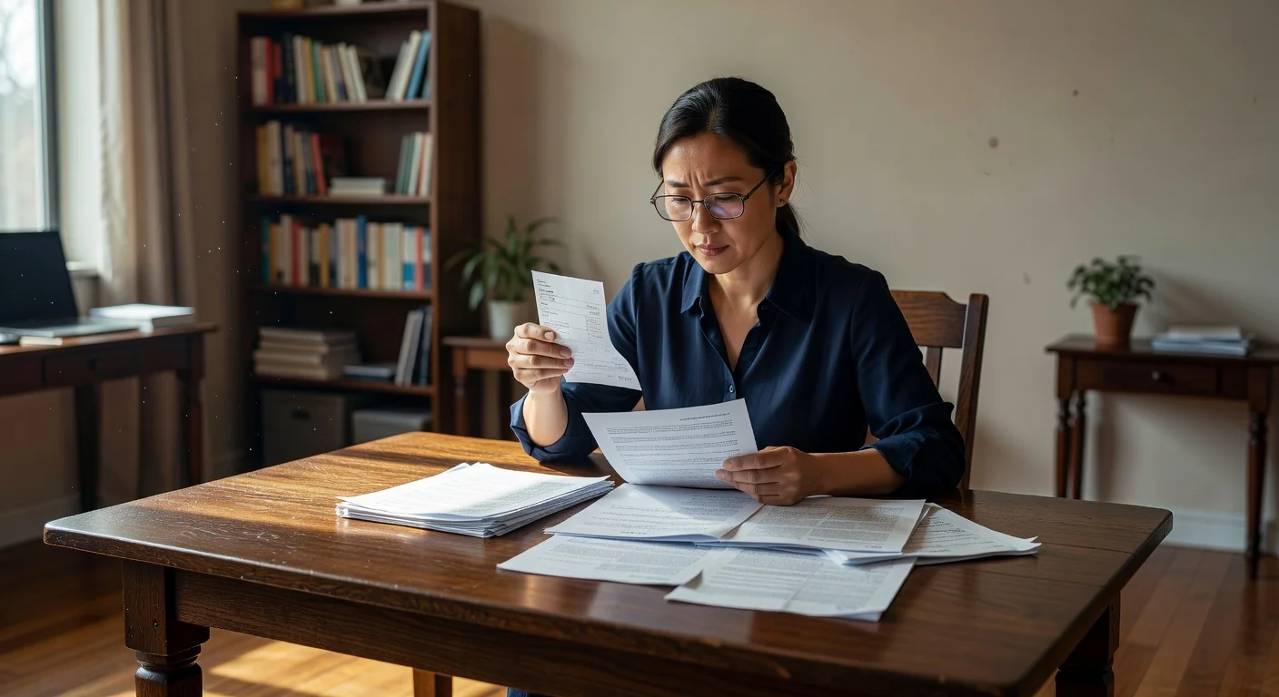 Reviewing legal deposit agreement.