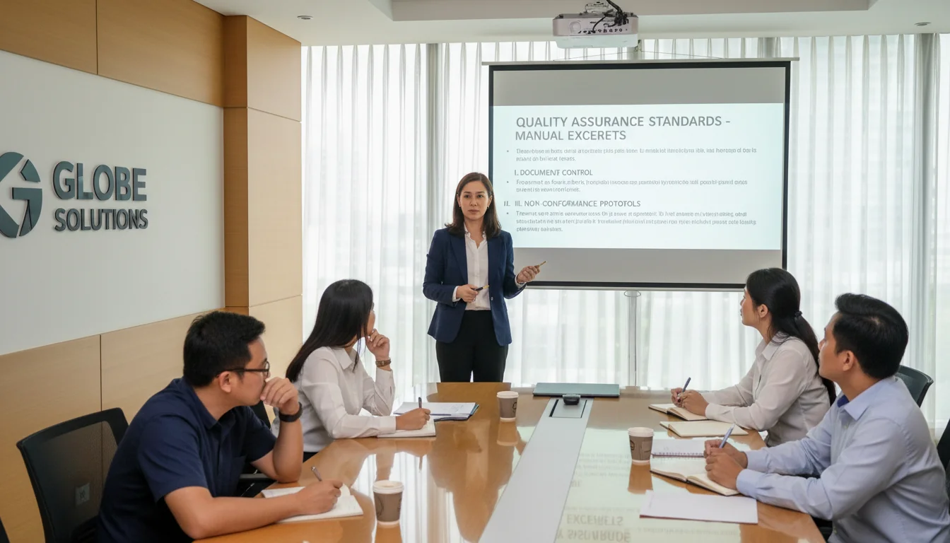 Business training session on QA standards