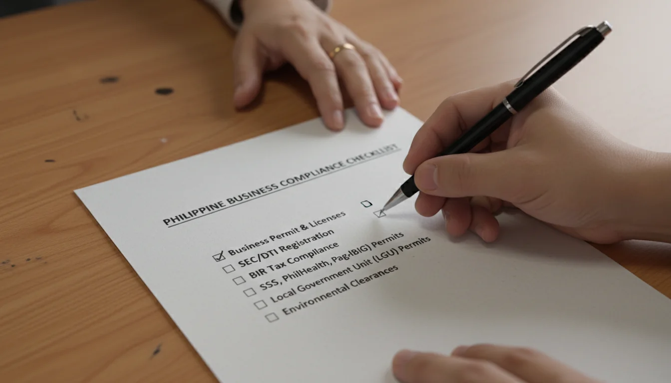 Checklist icons in QA process diagram