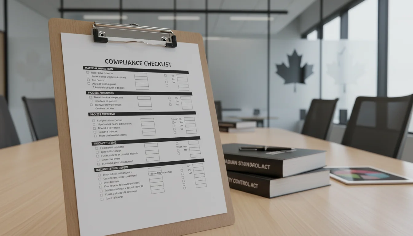 Compliance checklist on clipboard.