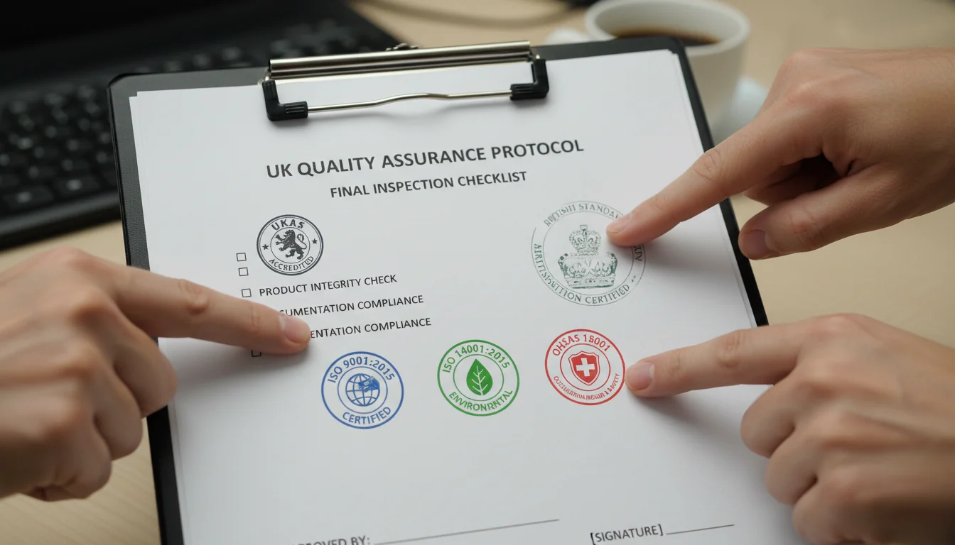 QA checklist and certification icons