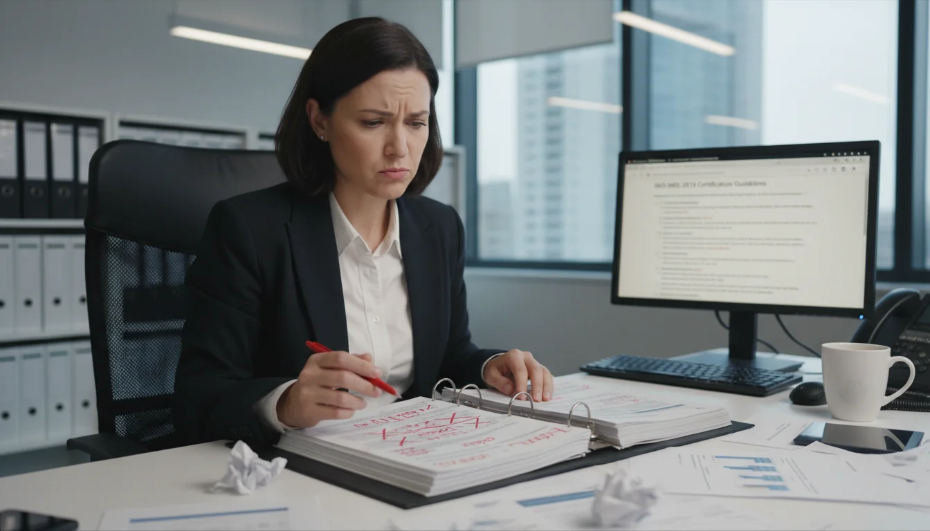 Common quality manual errors illustration