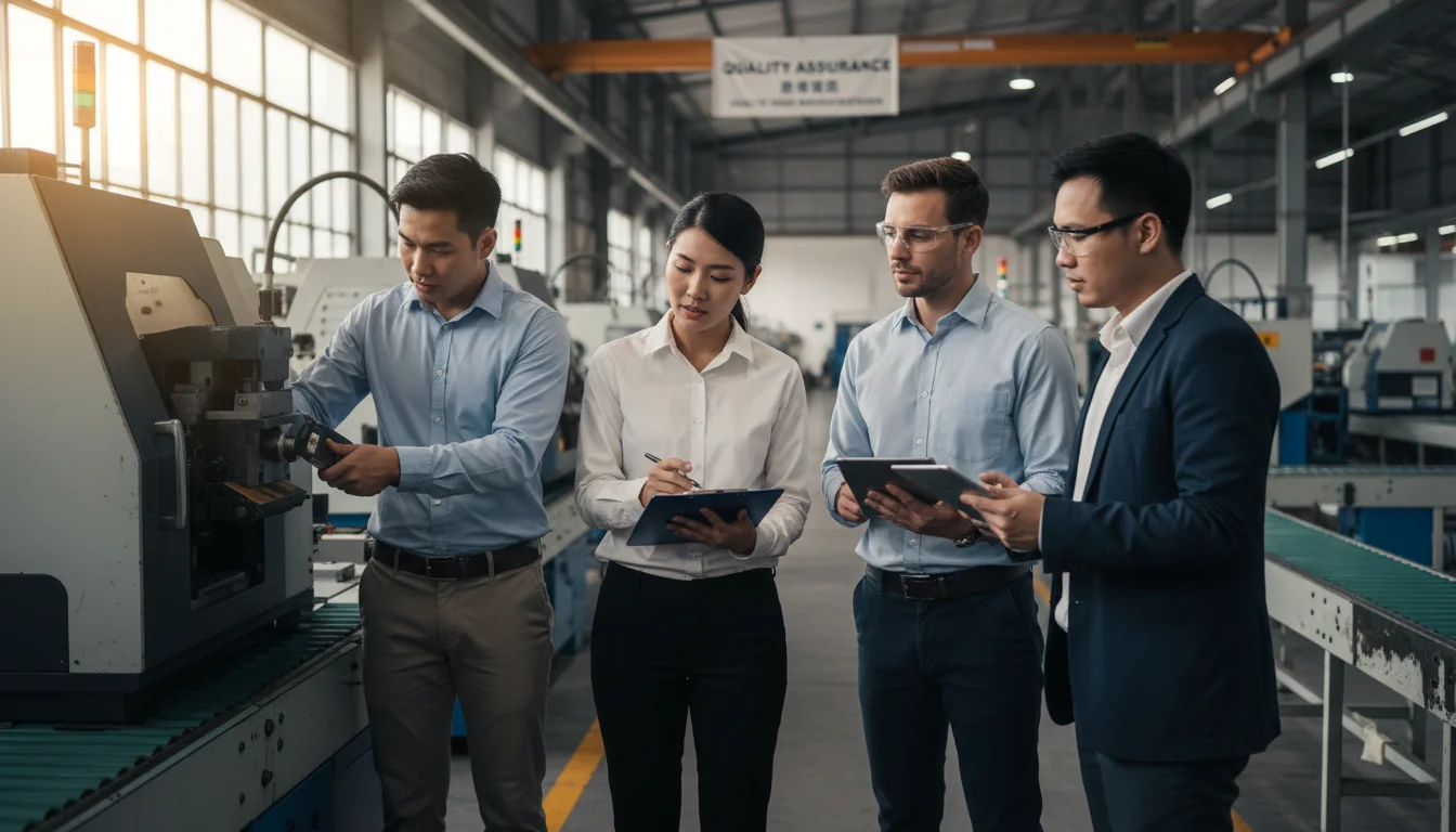 Team implementing QA procedures