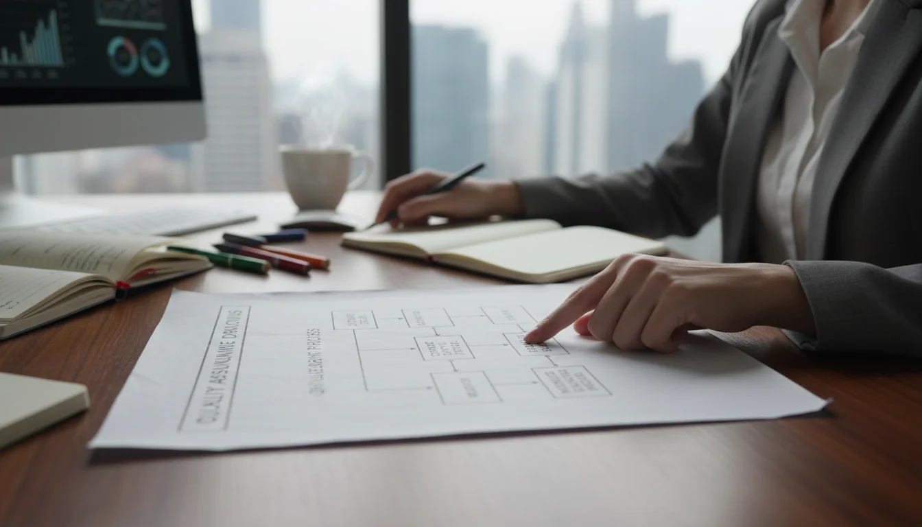 Steps in quality assurance process flowchart