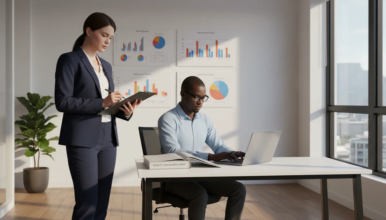 Audit checklist being completed