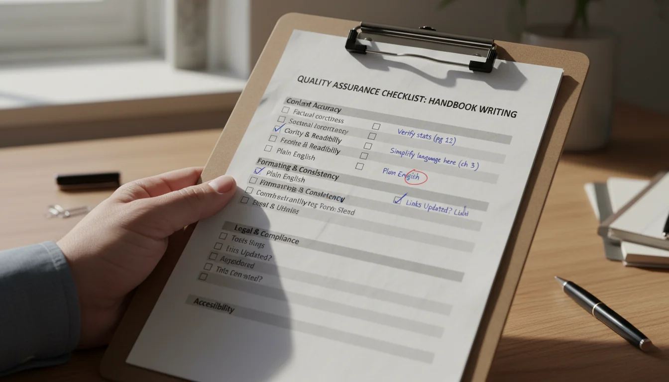 Quality certification checklist