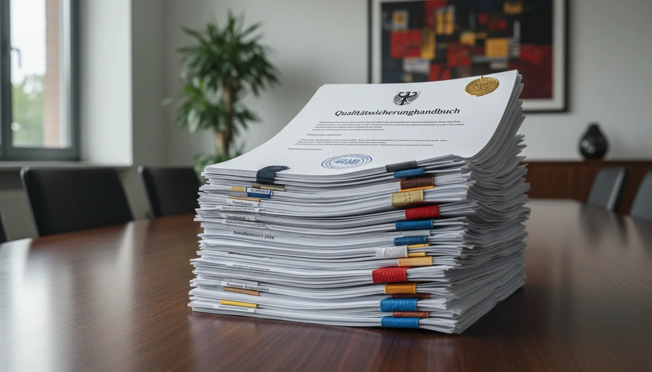 German corporate quality document stack