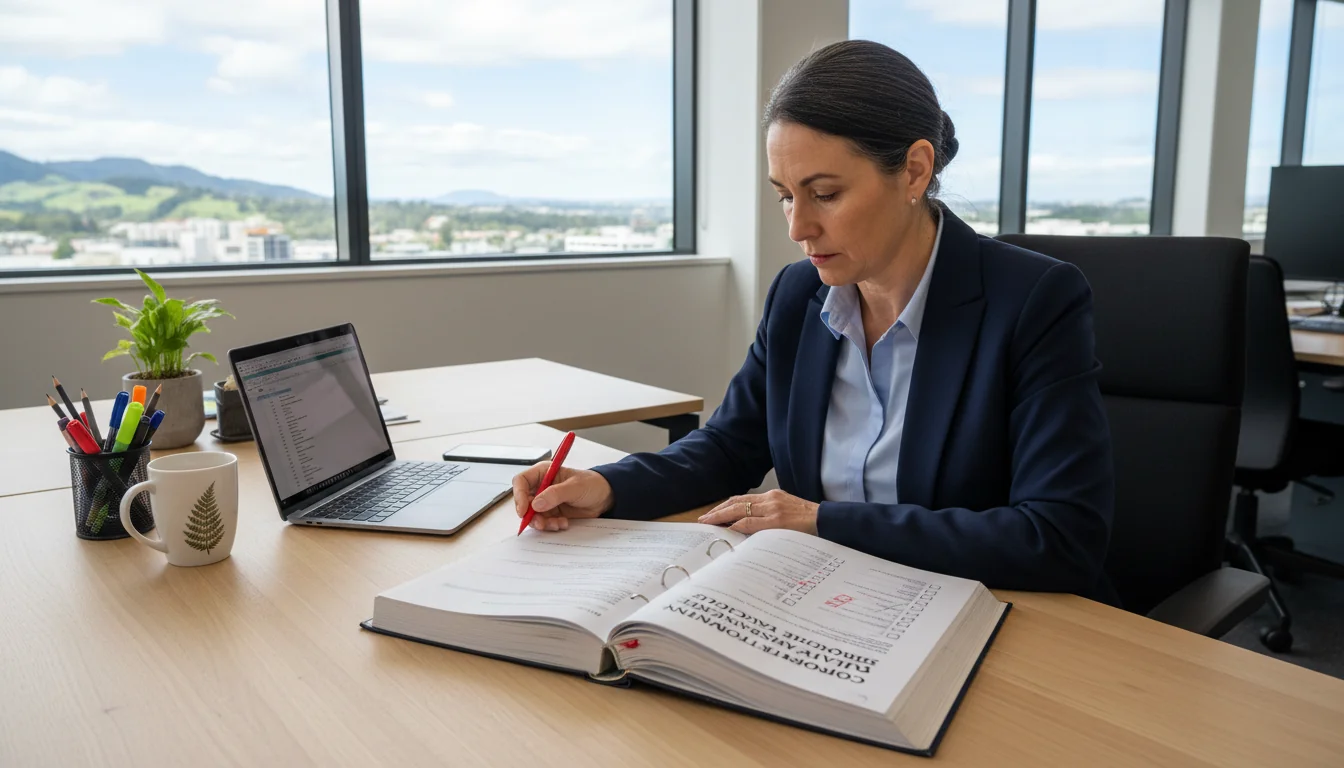 Professional reviewing QA manual document