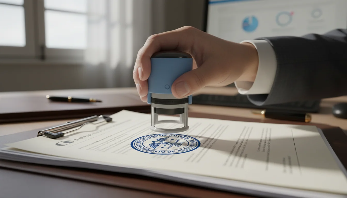 Legal compliance certification stamp