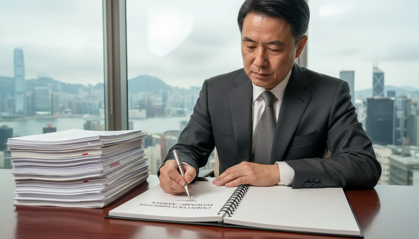 Professional signing corporate documents