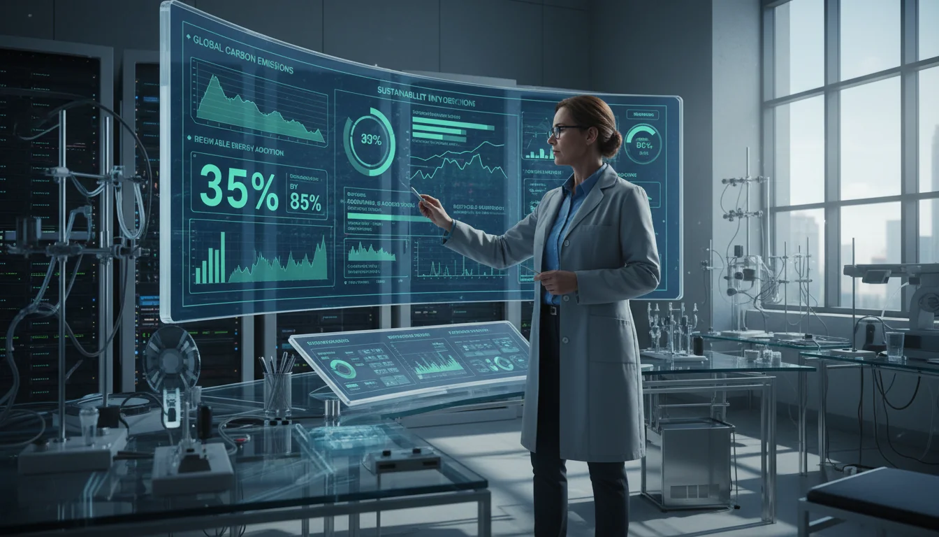 Visualizing carbon footprint reduction.