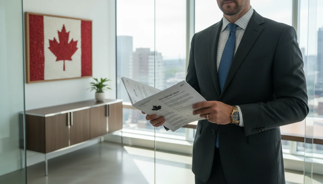 Canadian corporate ESG report cover