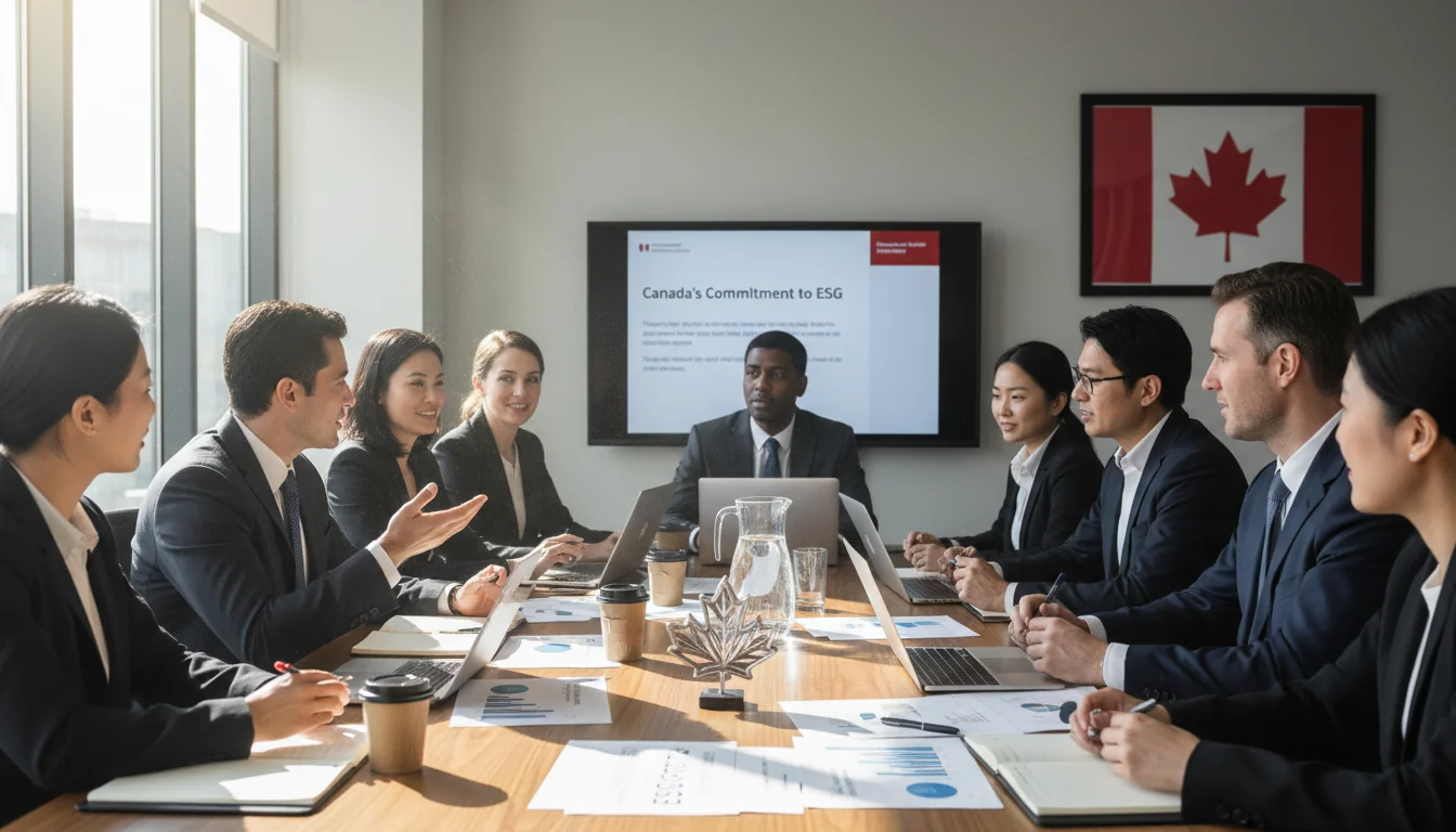 Sustainable business meeting in Canada